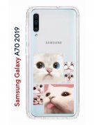 Чехол-накладка Samsung Galaxy A70 2019 (580673) Kruche PRINT Коты