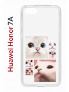 Чехол-накладка Huawei Honor 7A (582681) Kruche PRINT Коты