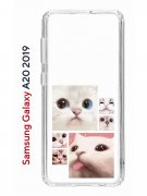 Чехол-накладка Samsung Galaxy A20 2019 (580663) Kruche PRINT Коты