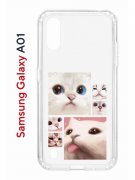 Чехол-накладка Samsung Galaxy A01/A015 (583858) Kruche PRINT Коты