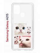 Чехол-накладка Samsung Galaxy A21S Kruche Print Коты