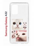 Чехол-накладка Samsung Galaxy A32 4G Kruche Print Коты