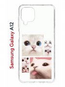 Чехол-накладка Samsung Galaxy A12 (608589) Kruche PRINT Коты