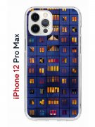 Чехол-накладка iPhone 12 Pro Max Kruche Print Ночные окна
