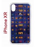Чехол-накладка iPhone XR Kruche Print Ночные окна