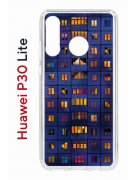 Чехол-накладка Huawei P30 Lite (585137) Kruche PRINT Ночные окна