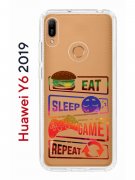 Чехол-накладка Huawei Y6 2019 (580675) Kruche PRINT Repeat