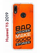 Чехол-накладка Huawei Y6 2019 (580675) Kruche PRINT Good stories