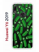 Чехол-накладка Huawei Y6 2019 Kruche Print Огурчик Рик