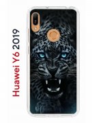 Чехол-накладка Huawei Y6 2019/Y6s 2019/Honor 8A/8A Pro Kruche Print Дикий леопард