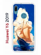 Чехол-накладка Huawei Y6 2019 (580675) Kruche PRINT Парусник