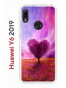 Чехол-накладка Huawei Y6 2019/Honor 8A/Honor 8A Pro/Honor 8A Prime/Y6s 2019 Kruche Print Pink heart