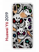 Чехол-накладка Huawei Y6 2019/Honor 8A/Honor 8A Pro/Honor 8A Prime/Y6s 2019 Kruche Print Angry Cats