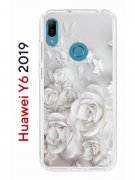 Чехол-накладка Huawei Y6 2019/Honor 8A/Honor 8A Pro/Honor 8A Prime/Y6s 2019 Kruche Print White roses