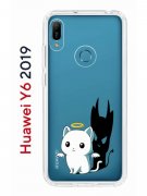 Чехол-накладка Huawei Y6 2019/Honor 8A/Honor 8A Pro/Honor 8A Prime/Y6s 2019 Kruche Print Angel Demon