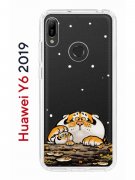 Чехол-накладка Huawei Y6 2019 (580675) Kruche PRINT тигр первый снег