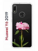 Чехол-накладка Huawei Y6 2019 (580675) Kruche PRINT Пион