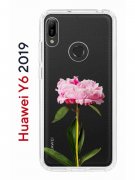 Чехол-накладка Huawei Y6 2019 (580675) Kruche PRINT Пион