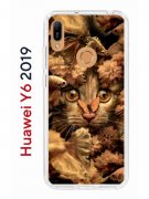 Чехол-накладка Huawei Y6 2019 (580675) Kruche PRINT Котик с рыбками