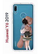 Чехол-накладка Huawei Y6 2019 (580675) Kruche PRINT Девочка с мишкой