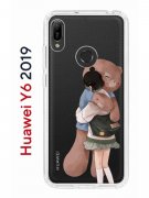 Чехол-накладка Huawei Y6 2019 (580675) Kruche PRINT Девочка с мишкой