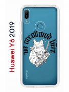 Чехол-накладка Huawei Y6 2019 (580675) Kruche PRINT J-Cat