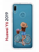 Чехол-накладка Huawei Y6 2019/Y6s 2019/Honor 8A/8A Pro Kruche Print Велосипедная прогулка