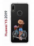 Чехол-накладка Huawei Y6 2019/Y6s 2019/Honor 8A/8A Pro Kruche Print Велосипедная прогулка