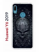 Чехол-накладка Huawei Y6 2019/Y6s 2019/Honor 8A/8A Pro Kruche Print Череп техно