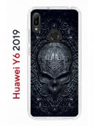 Чехол-накладка Huawei Y6 2019/Y6s 2019/Honor 8A/8A Pro Kruche Print Череп техно