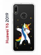 Чехол-накладка Huawei Y6 2019/Y6s 2019/Honor 8A/8A Pro Kruche Print Единорожка