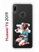 Чехол-накладка Huawei Y6 2019/Y6s 2019/Honor 8A/8A Pro Kruche Print Рисуя любовь