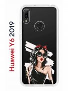 Чехол-накладка Huawei Y6 2019/Y6s 2019/Honor 8A/8A Pro Kruche Print Фэшн леди