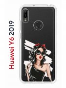 Чехол-накладка Huawei Y6 2019/Y6s 2019/Honor 8A/8A Pro Kruche Print Фэшн леди
