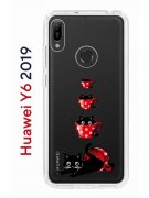 Чехол-накладка Huawei Y6 2019/Y6s 2019/Honor 8A/8A Pro Kruche Print Котенок в чашке