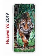 Чехол-накладка Huawei Y6 2019/Y6s 2019/Honor 8A/8A Pro Kruche Print Крадущийся тигр