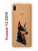 Чехол-накладка Huawei Y6 2019/Y6s 2019/Honor 8A/8A Pro Kruche Print Доберман