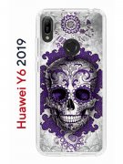 Чехол-накладка Huawei Y6 2019/Y6s 2019/Honor 8A/8A Pro Kruche Print Sugar Skull