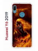 Чехол-накладка Huawei Y6 2019/Y6s 2019/Honor 8A/8A Pro Kruche Print Конь огонь