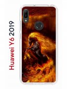 Чехол-накладка Huawei Y6 2019/Y6s 2019/Honor 8A/8A Pro Kruche Print Конь огонь
