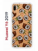 Чехол-накладка Huawei Y6 2019/Y6s 2019/Honor 8A/8A Pro Kruche Print Кокосы