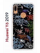 Чехол-накладка Huawei Y6 2019 (580675) Kruche PRINT Граффити