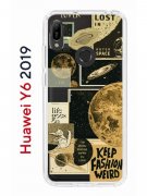 Чехол-накладка Huawei Y6 2019 (580675) Kruche PRINT Стикеры Космос