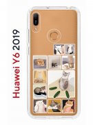 Чехол-накладка Huawei Y6 2019 (580675) Kruche PRINT Коты-Мемы