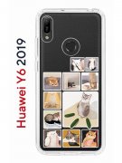Чехол-накладка Huawei Y6 2019 (580675) Kruche PRINT Коты-Мемы