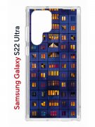 Чехол-накладка Samsung Galaxy S22 Ultra Kruche Print Ночные окна