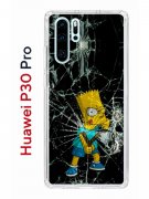 Чехол-накладка Huawei P30 Pro Kruche Print Барт Симпсон