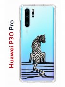 Чехол-накладка Huawei P30 Pro Kruche Print Tiger