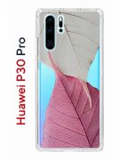 Чехол-накладка Huawei P30 Pro Kruche Print Pink and white