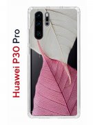 Чехол-накладка Huawei P30 Pro Kruche Print Pink and white